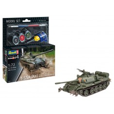 1/72 T-55A/AM with KMT-6/EMT-5 Model Set (kit, glue, brush, paints)