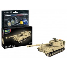 1/72 Model Set M109 A2 (kit, paints, glue, brush)