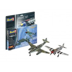 1/72 Messerschmitt Me262 & P-51B Mustang w/Paints, Brush, Glue