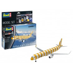 1/144 Modelset Airbus A321-200 Condor (kit, paints, glue, brush)