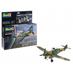 1/32 Messerschmitt Bf109 G-2/4 Model Set (kit, glue, brush, paints)