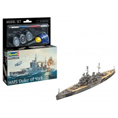 1/1200 Battleship HMS Duke of York Model Set (kit, paints, brush and glue)