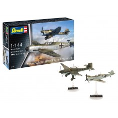 1/144 Starter Kit - Messerschmitt Bf109E and Ju87B Stuka (kits, Basic paints, brushes, glue)
