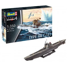 1/350 Starter Kit - German Submarine Type Vii C/41 (kits, Basic paints, brushes, glue)
