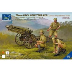 1/35 Chinese Expeditionary Force 75mm Pack Howitzer M1A1 (with 3 Figures)