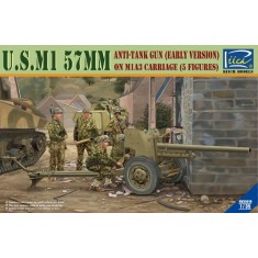 1/35 US M1 57mm Anti-Tank Gun Early Version on M1A3 Carriage with Crews 
