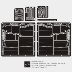 1/35 PzKpfw VI Ausf.B King Tiger Fenders & Side Skirts Late/Final for Dragon/Zvezda kits