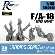 1/48 F/A-18 Super Hornet Landing Gear for Meng kits