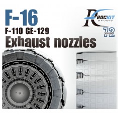 1/72 F-16 Fighting Falcon Exhaust Nozzles for Tamiya (opened)