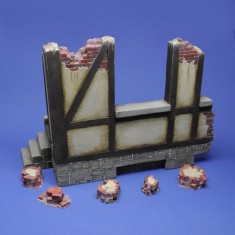 1/16 German House Ruin No.1 (plaster)