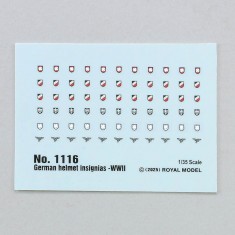 1/35 WWII German Helmet Insignia Water-slide Decals