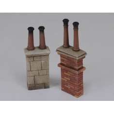 1/32-1/35 Chimneys No.2 for Diorama (2 Chimneys)
