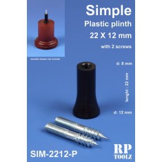 Simple Plastic Plinth/Pedestal Stand (high: 22mm, bottom dia.: 12mm, upper dia.: 8mm)