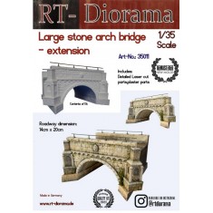 1/35 Large Stone Arch Bridge Extension (Ceramic)