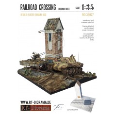 1/35 Railroad Crossing Diorama Base (Ceramic)