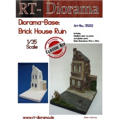 1/35 Brick House Ruin Diorama Base (Ceramic)