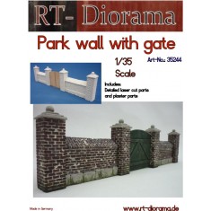 1/35 Park Wall with Gate (Ceramic)