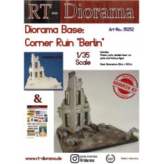1/35 Berlin Corner Ruin Diorama Base (Ceramic)