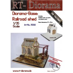 1/35 Railroad Shed Diorama Base (Ceramic)