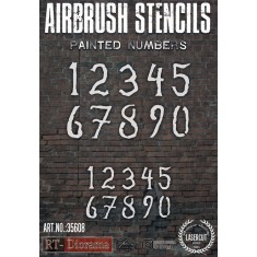 1/35 Airbrush Stencil: Painted Numbers