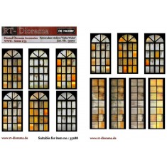 1/35 Printed Acc.: Factory Glass Windows"Gotha Werke"