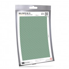 1/35 Wallpaper No.25 - Mint Fleur-de-Lis Pattern