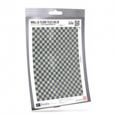 1/35 Wall and Floor Tiles No.19 - Blue and Cream