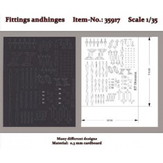 1/35 Lasercut: Fittings and Hinges for Doors