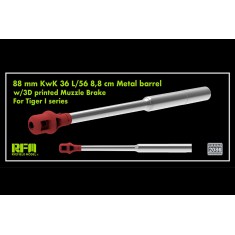 1/35 Tiger I 88mm KwK 36 L/56 8.8cm Metal Barrel with Muzzle Brake