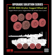 1/35 M1128 MGS Stryker Sagged Wheel (6pcs) and Wheels with Anti-skid Chains (2pcs)