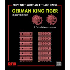 1/35 GG26/800/300 Workable Tracks with Drive Wheels for King Tiger series (3D printed)