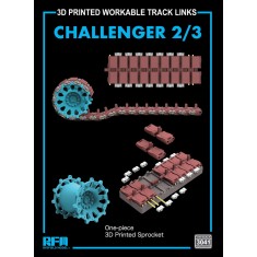 1/35 Challenger 2/3 3D Printed Workable Tracks with One-Piece Sprocket