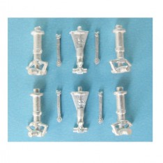 1/144 MD-80 Landing Gear for Minicraft kits (2 sets, white metal)