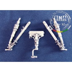 1/32 F-16C/I Fighting Falcon Landing Gear (White Metal) for Academy kit