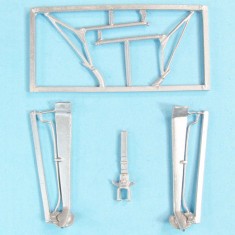 1/32 L-19/0-1 Bird Dog Landing Gear & Engine Supports for Roden kits (white metal)