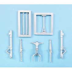 1/32 Saab J79B/F Tunnan Landing Gear for Fly kits (white metal)