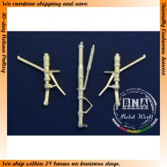 1/48 Vought F7U Cutlass Landing Gear (White Metal) for Hobbycraft