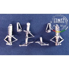 1/48 Saab Draken Landing Gear (White Metal) for Hasegawa kit