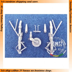 1/48 Me 410 Landing Gear (White Metal) for Revell/Promodeller/Hasegawa