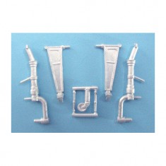 1/48 SB2C Helldiver Landing Gear for Accurate Miniatures/ProModeler/Revell/Italeri kits (white metal)