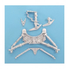 1/48 F-8 Crusader Landing Gear for Revell/Monogram kits (white metal)