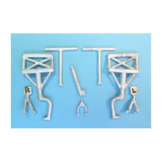 1/48 UC-78/T-50 Bobcat Landing Gear for Czech Model kits (white metal)