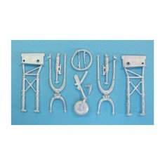 1/48 IL-2 Shturmovik Landing Gear for Tamiya kits (white metal)