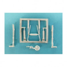 1/48 Sukhoi Su-2 Landing Gear for Zvezda kits (white metal)