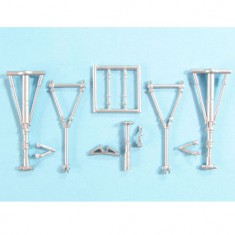 1/48 XF5U-1 Flapjack Landing Gear for Kitty Hawk kits (white metal)