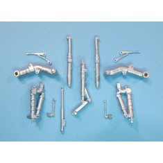 1/48 Mikoyan MiG-27/27M Flogger D/J Landing Gear for Trumpeter kits (white metal)