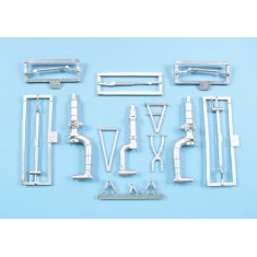 1/48 Consolidated B-24J Liberator Landing Gear for Hobby Boss kits (White Metal)