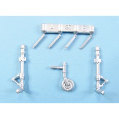 1/48 P-40N/M Warhawk Landing Gear for Mauve/Eduard/Academy kit (white metal)