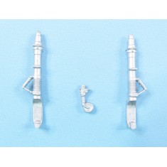 1/48 Ki-43-II/III Oscar Landing Gear for Fine Molds (White Metal)