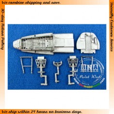 1/72 B-26 Marauder Landing Gear (White Metal) for Hasegawa kit
